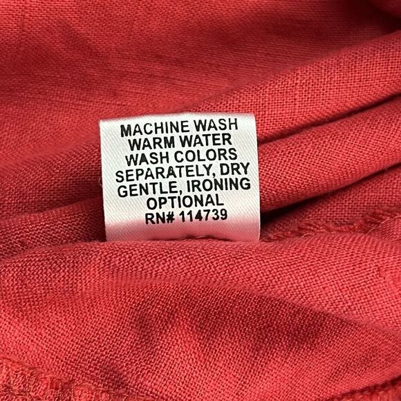 FLAX Linen Button tunic top Jacket S Long Lagenlook coastal grandma boho - Picture 12 of 12